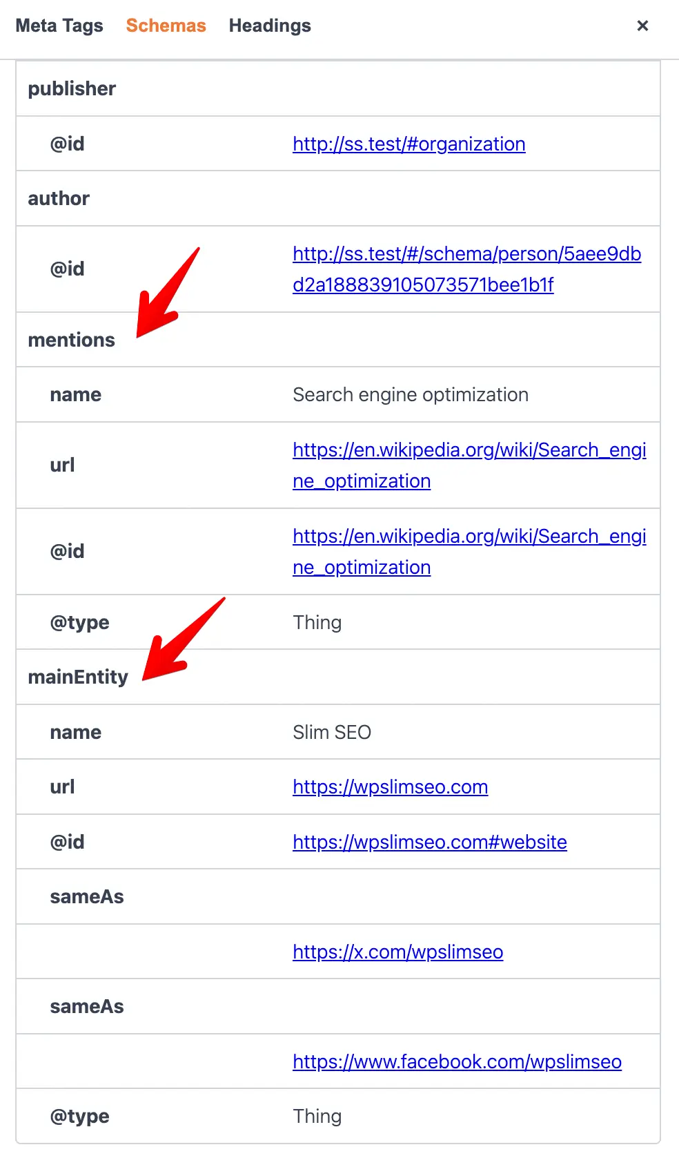 Validate entities in the JSON-LD schema