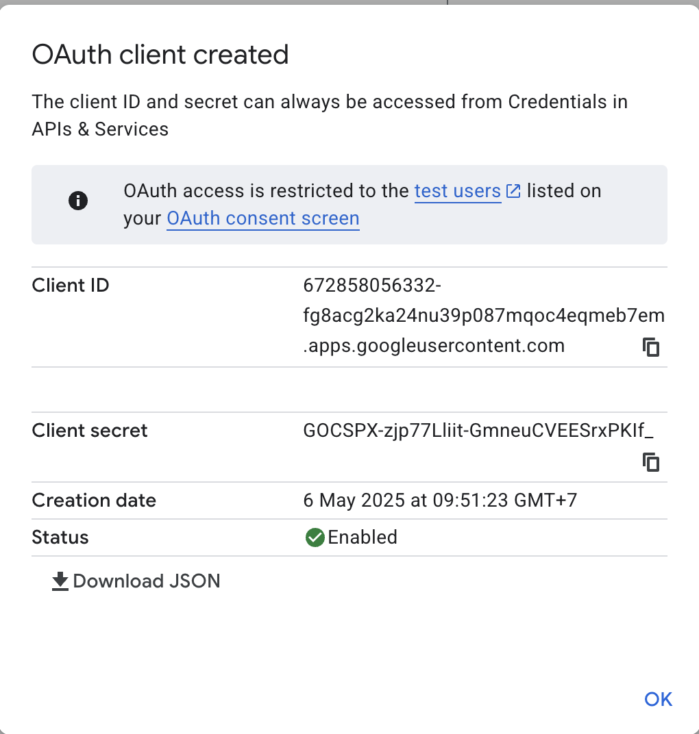 OAuth client ID