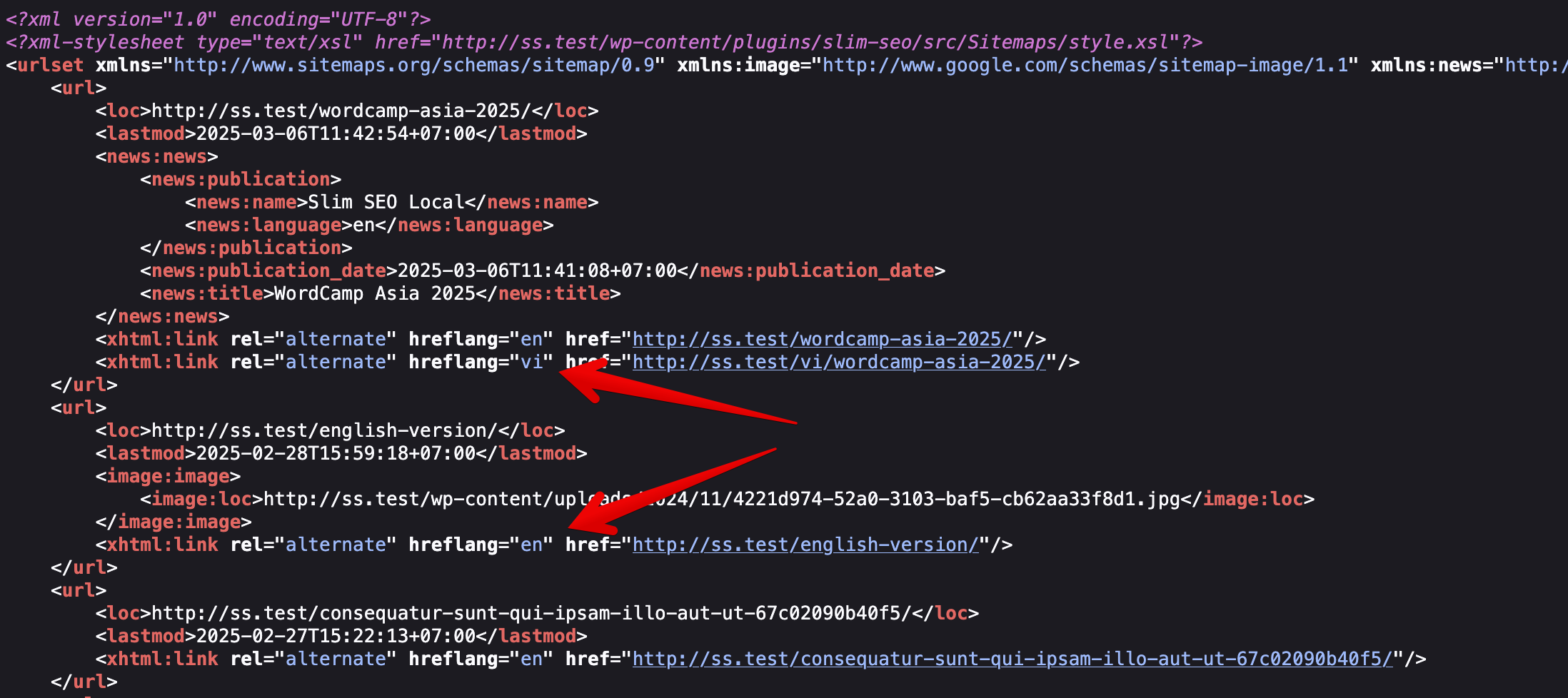 Multilingual sitemap with Polylang